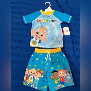 Cocomelon Kids Swim Rashguard Set - Blue
